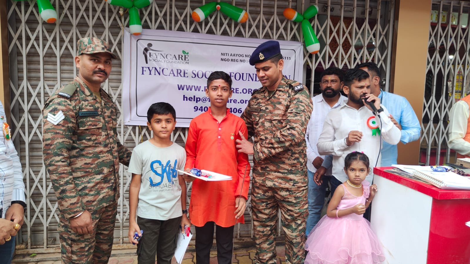 Book Distribution at Dattanagar 15-08-2025 1